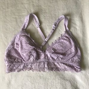 Aerie lilac cross back bralette